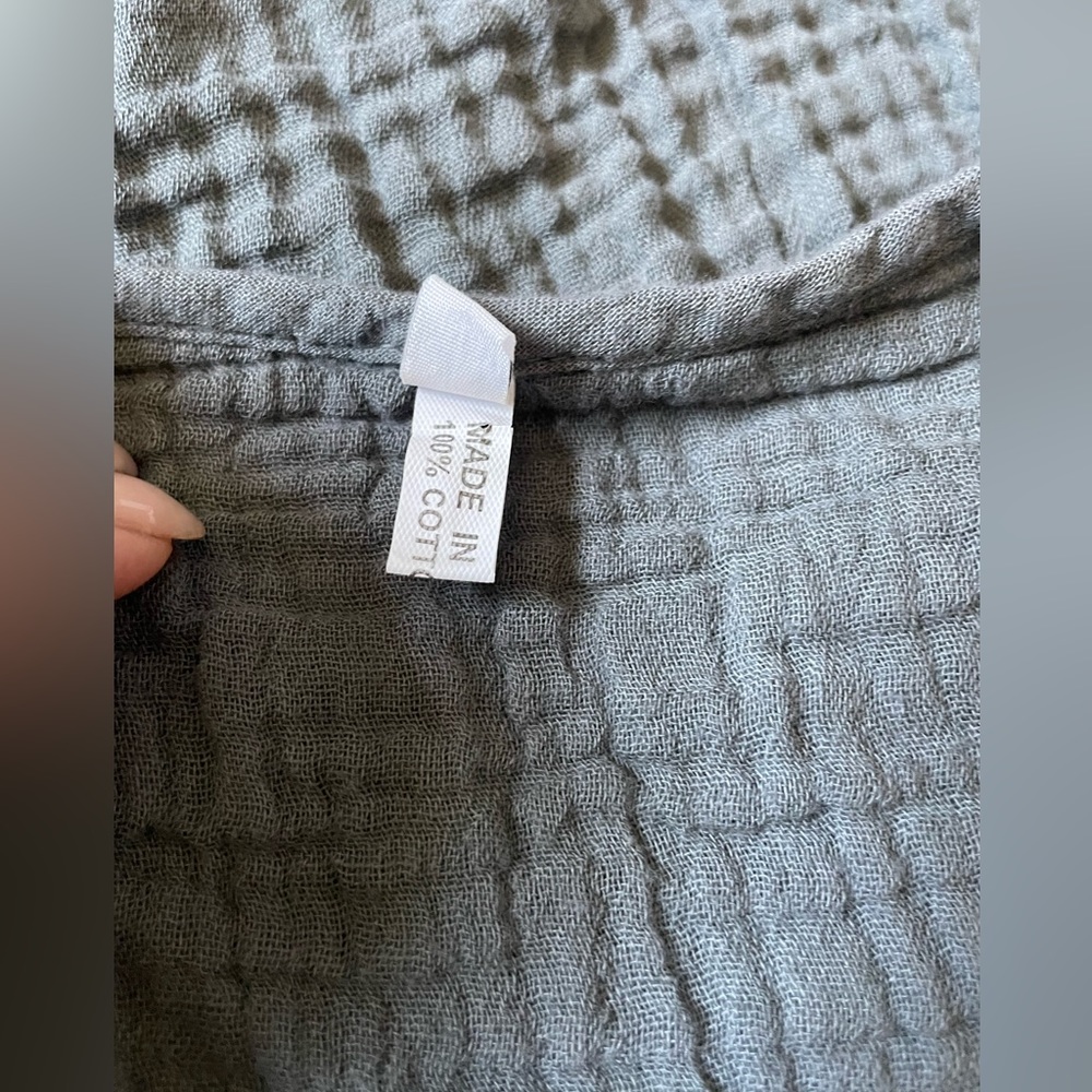Gauze Cotton dress in Gray S/M - Picture 4 of 6